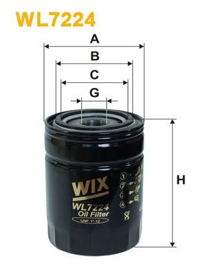 WIX FILTERS alyvos filtras WL7224